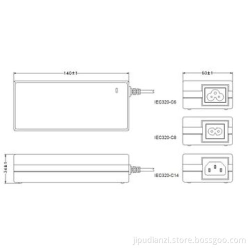Power adapter, factory supply, 5V, 10A